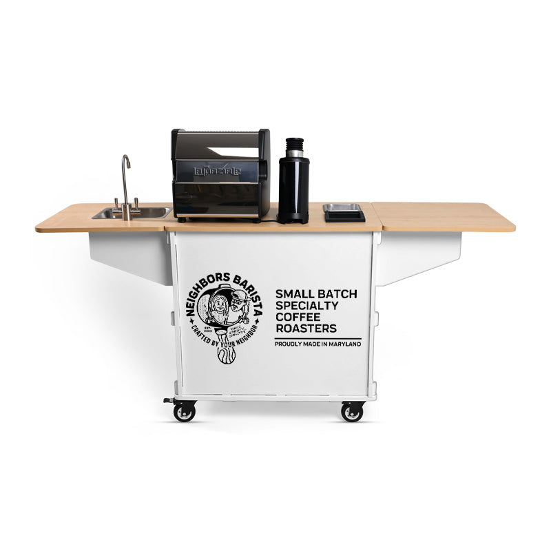 Klassy Kart - Mobile Coffee Espresso Cart (White Turn Key)