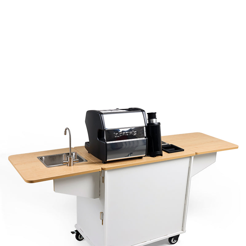 Klassy Kart - Mobile Coffee Espresso Cart (White Turn Key)