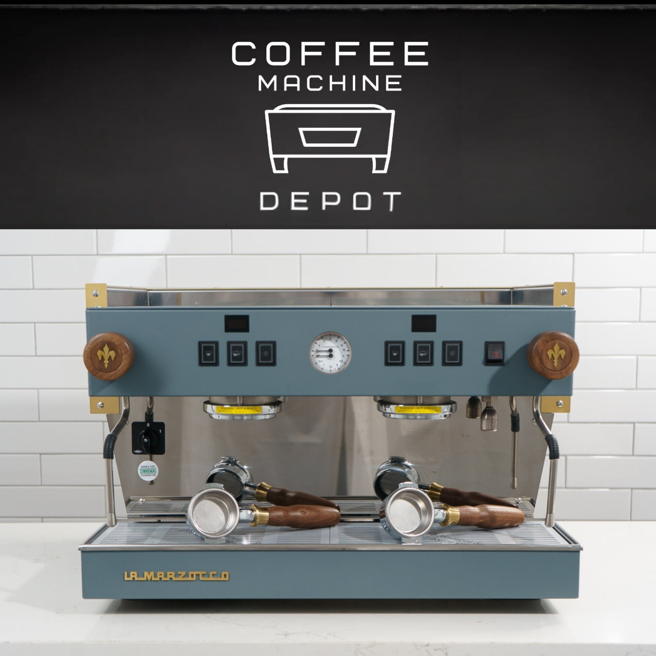 Linea Classic S 2 Group AV Espresso Machine - Custom Grey with Wood