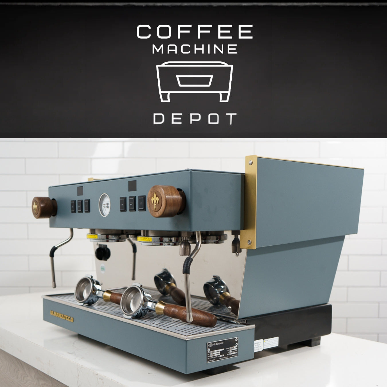 Linea Classic S 2 Group AV Espresso Machine - Custom Grey with Wood
