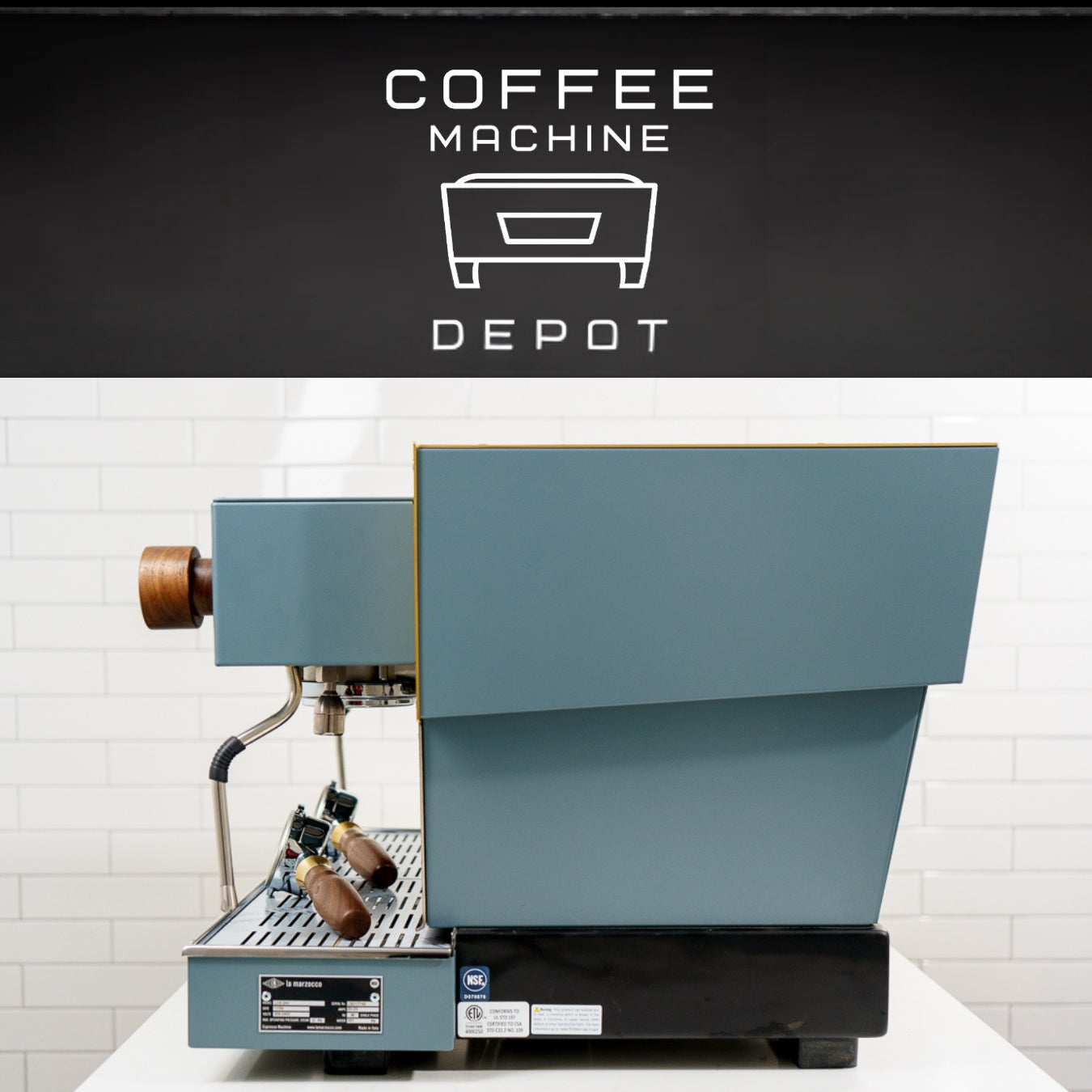 Linea Classic S 2 Group AV Espresso Machine - Custom Grey with Wood