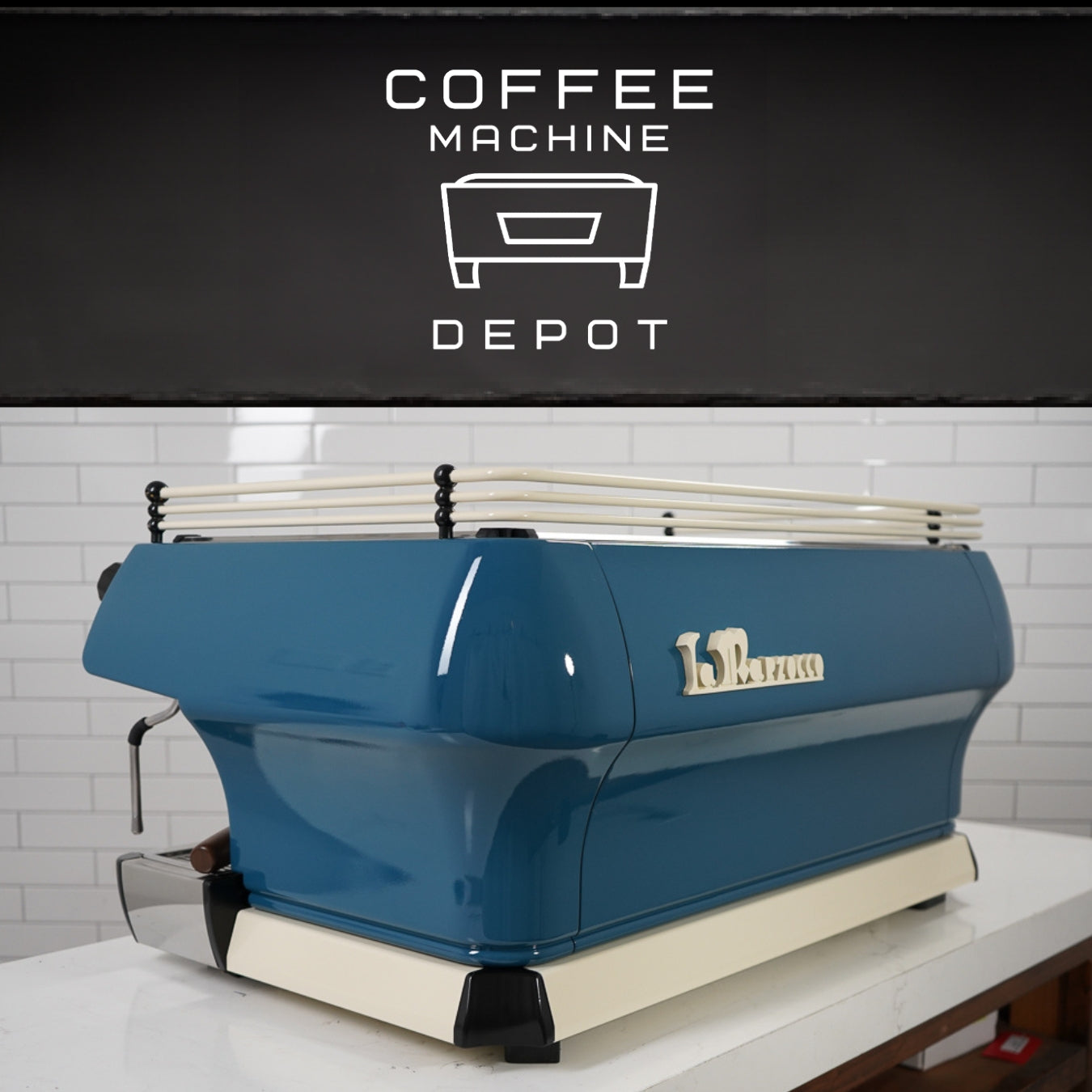 La Marzocco - FB80 AV 3 Group Espresso Machine – Custom Blue and Cream