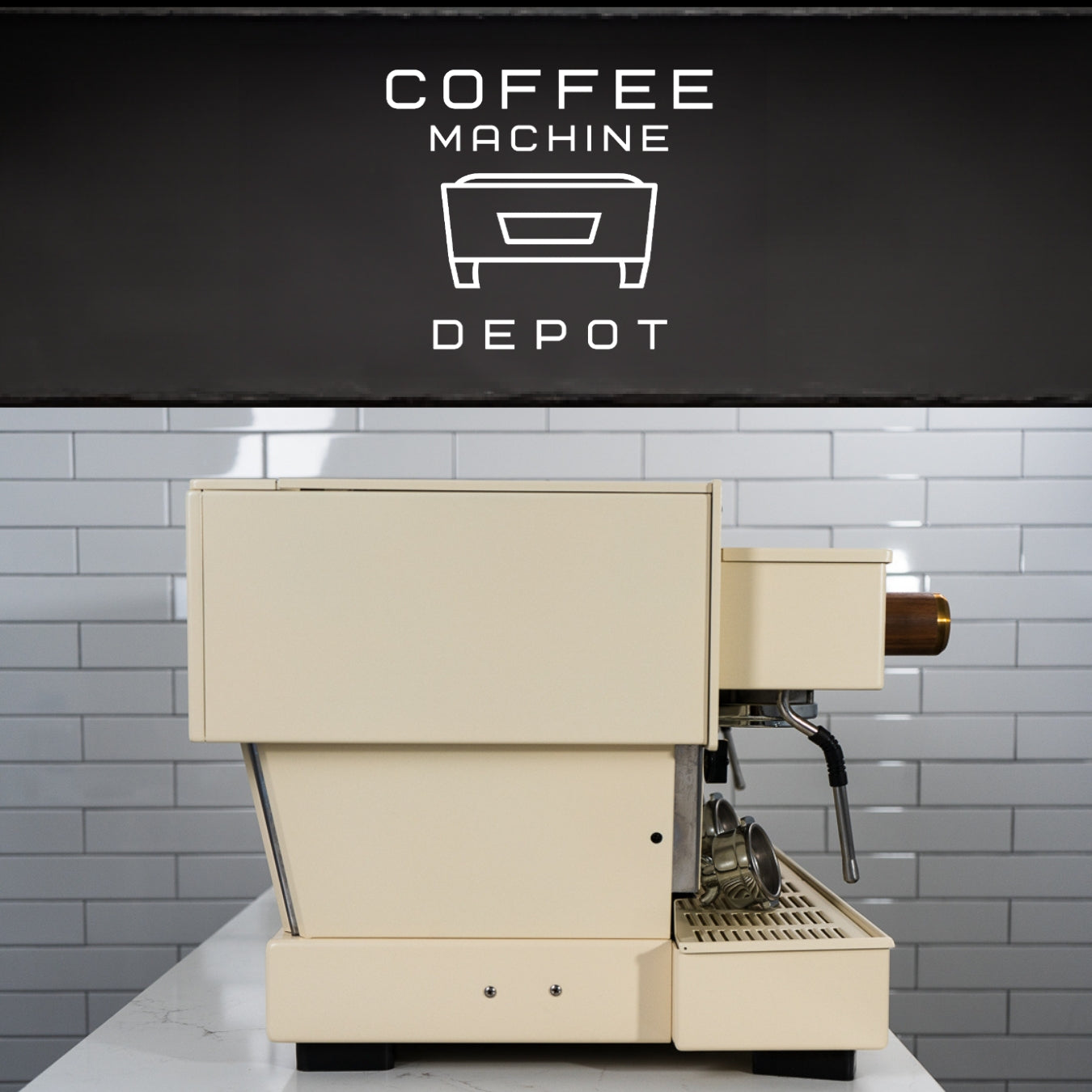 La Marzocco - Linea Classic AV - 3 Group Custom Cream with Wood Commercial Espresso Machine