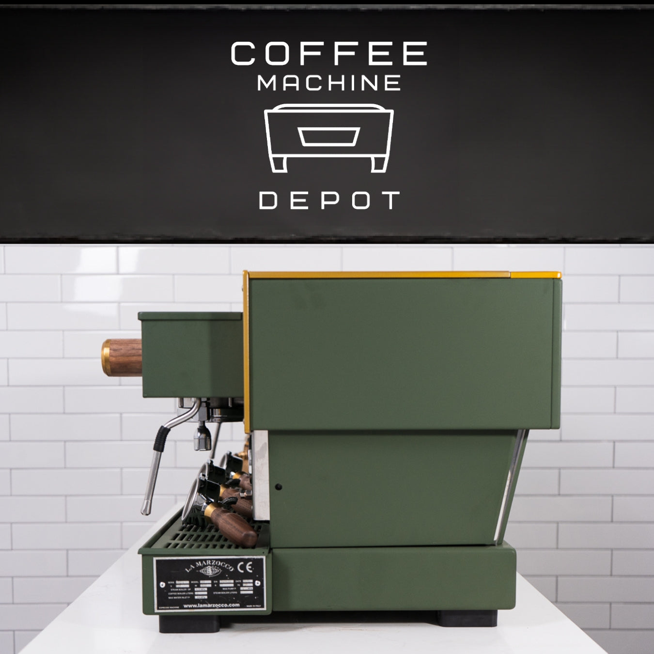 La Marzocco - Linea Classic AV 3 Group - Custom Green and Gold