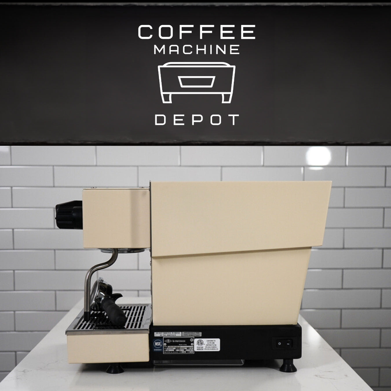 La Marzocco - Linea Mini-R Home Espresso Machine - Custom Beige & Red Logo