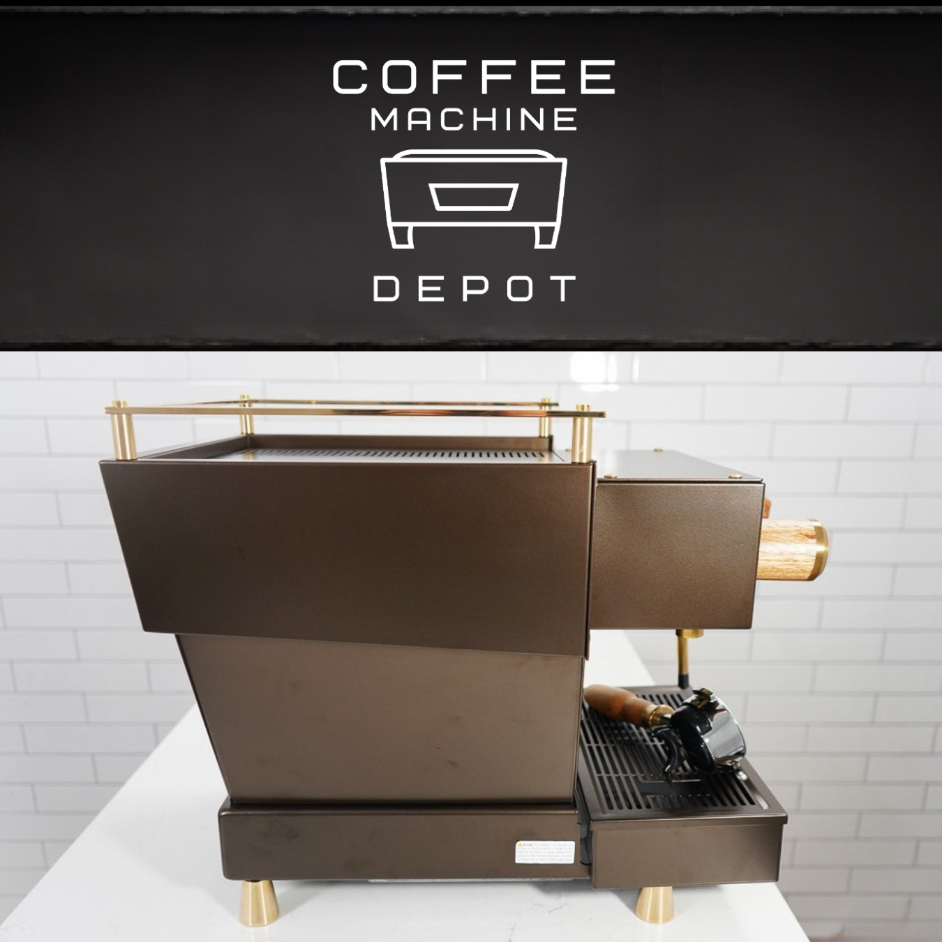 La Marzocco - Linea Mini R- Custom Metallic Bronze with Zebra Wood & Brass Home Espresso Machine