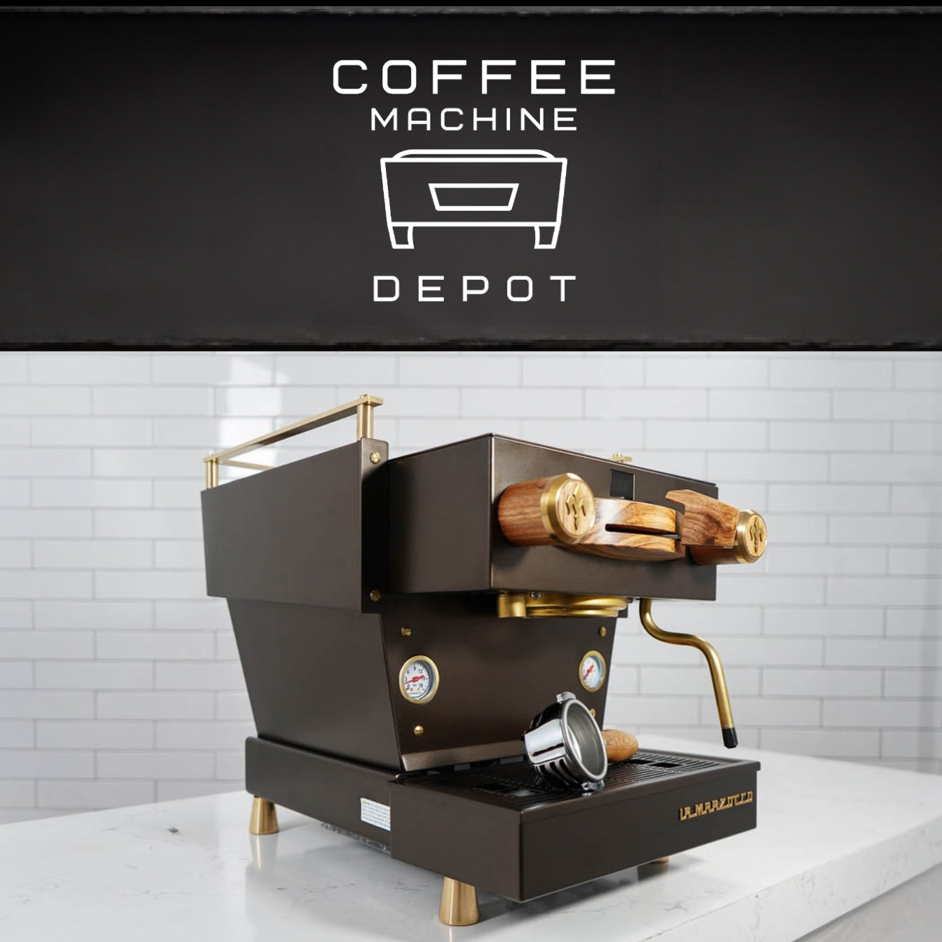 La Marzocco - Linea Mini R- Custom Metallic Bronze with Zebra Wood & Brass Home Espresso Machine