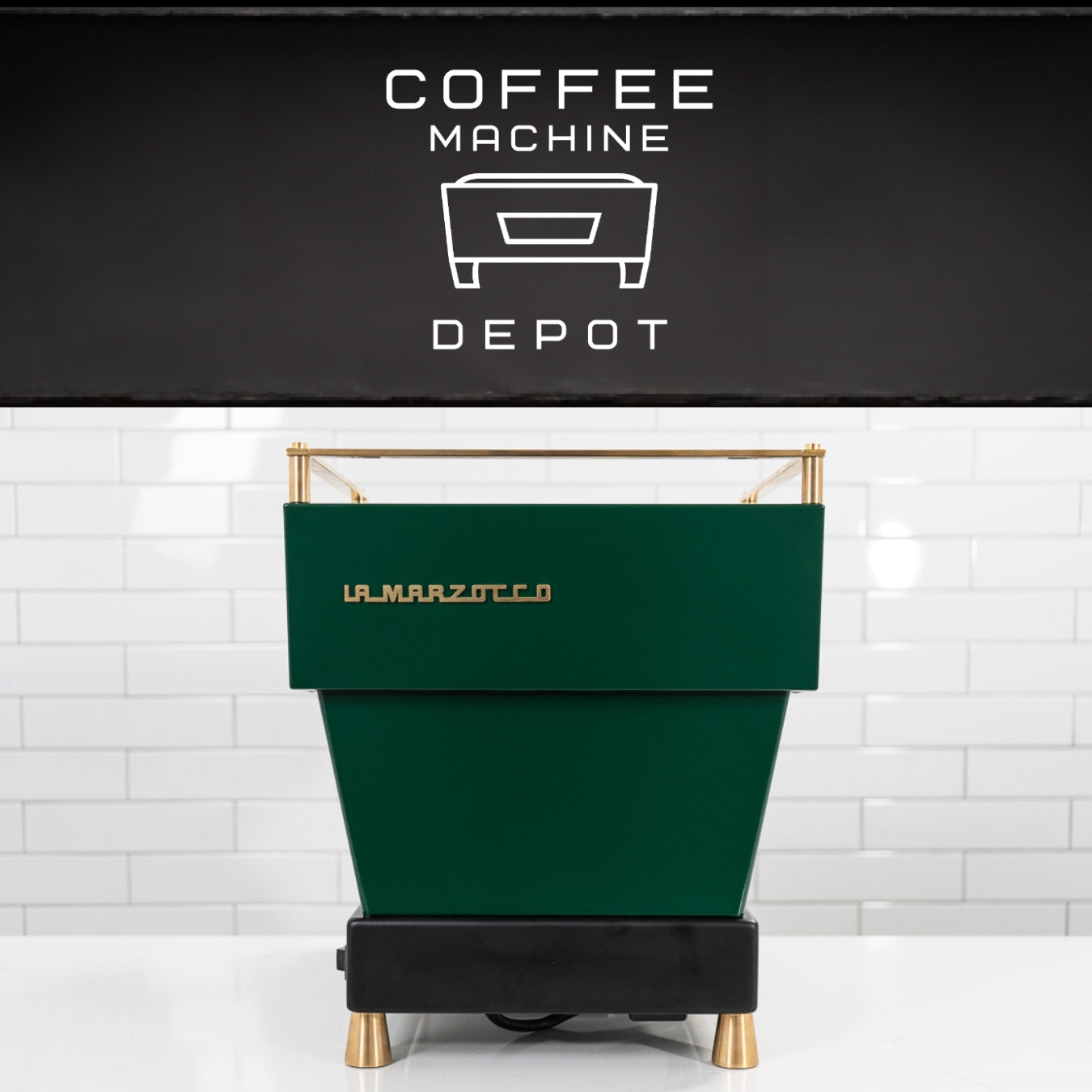 La Marzocco - Linea Mini R- Custom Hunter Green with Dark Wood & Brass Home Espresso Machine