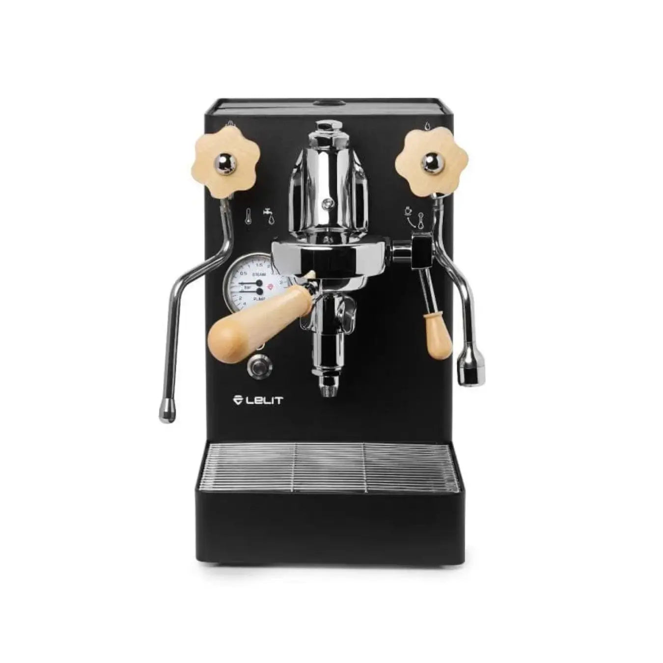 Lelit MaraX 1 Group Home Espresso Machine (Black/Wood)