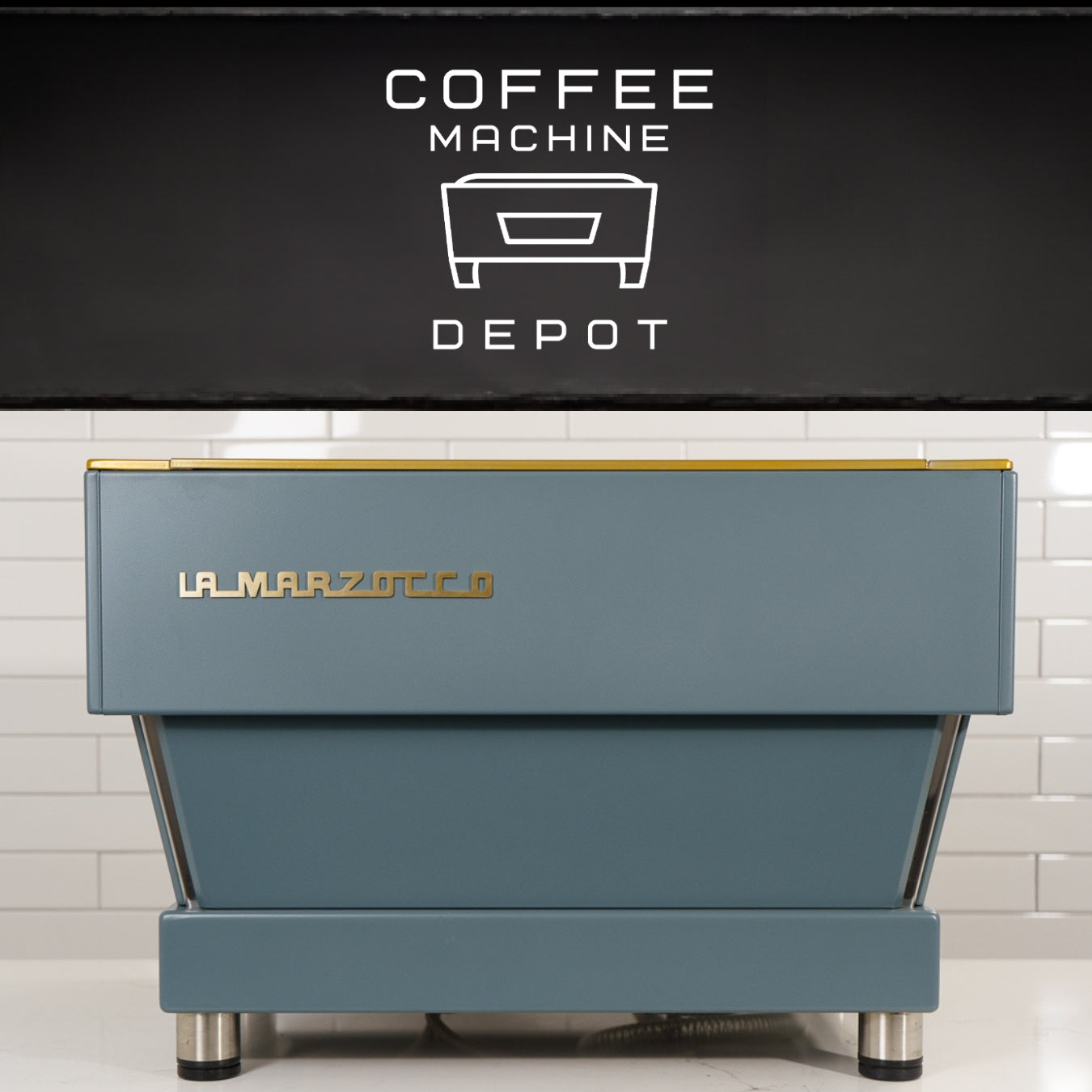 **SOLD **La Marzocco - Linea Classic AV 2 Group Commercial Espresso Machine- Custom Grey with Wood **SOLD**