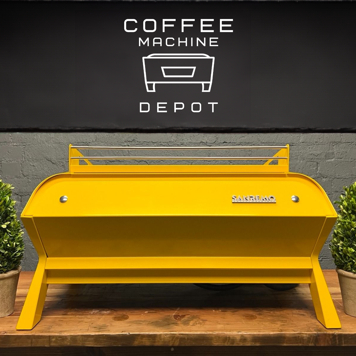 Sanremo F18 2 Group Custom Powder Coat - Yellow Espresso Machine