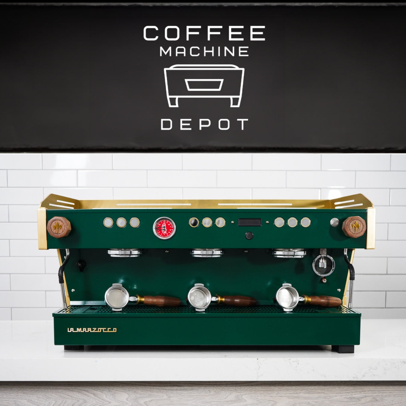 La Marzocco - Linea PB – 3 Group AV - Custom "Hunter" Green With Wood