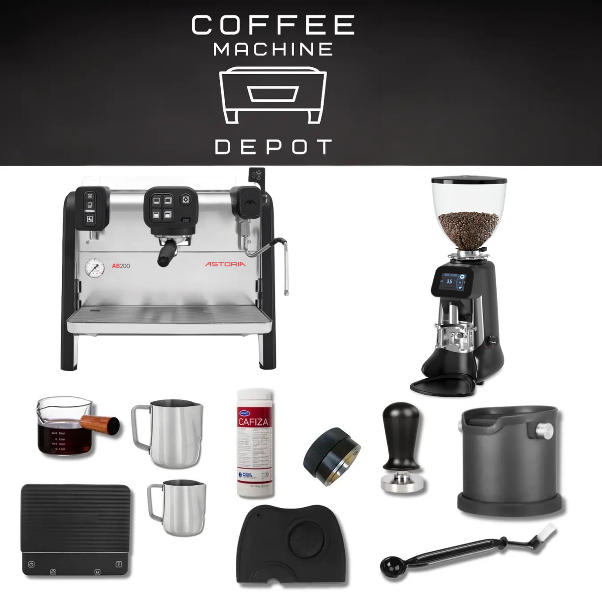 Astoria - AB200 1 Group with HeyCafe Buddy Bundle Package - Black