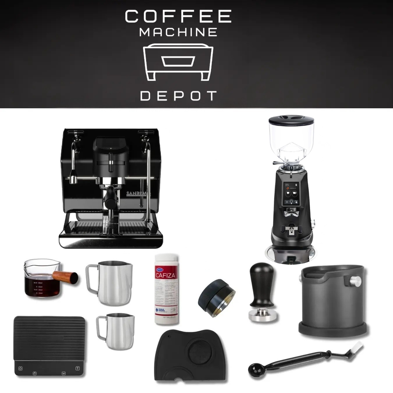 Sanremo YOU with Fiorenzato F4 EVO Bundle Package - Black