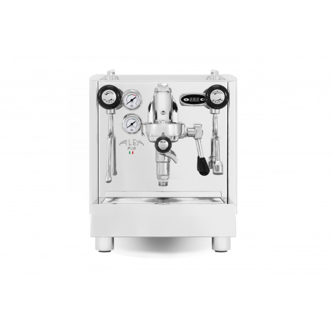 Izzo Alex PID Plus 1 Group Espresso Machine (Steel/Black knobs