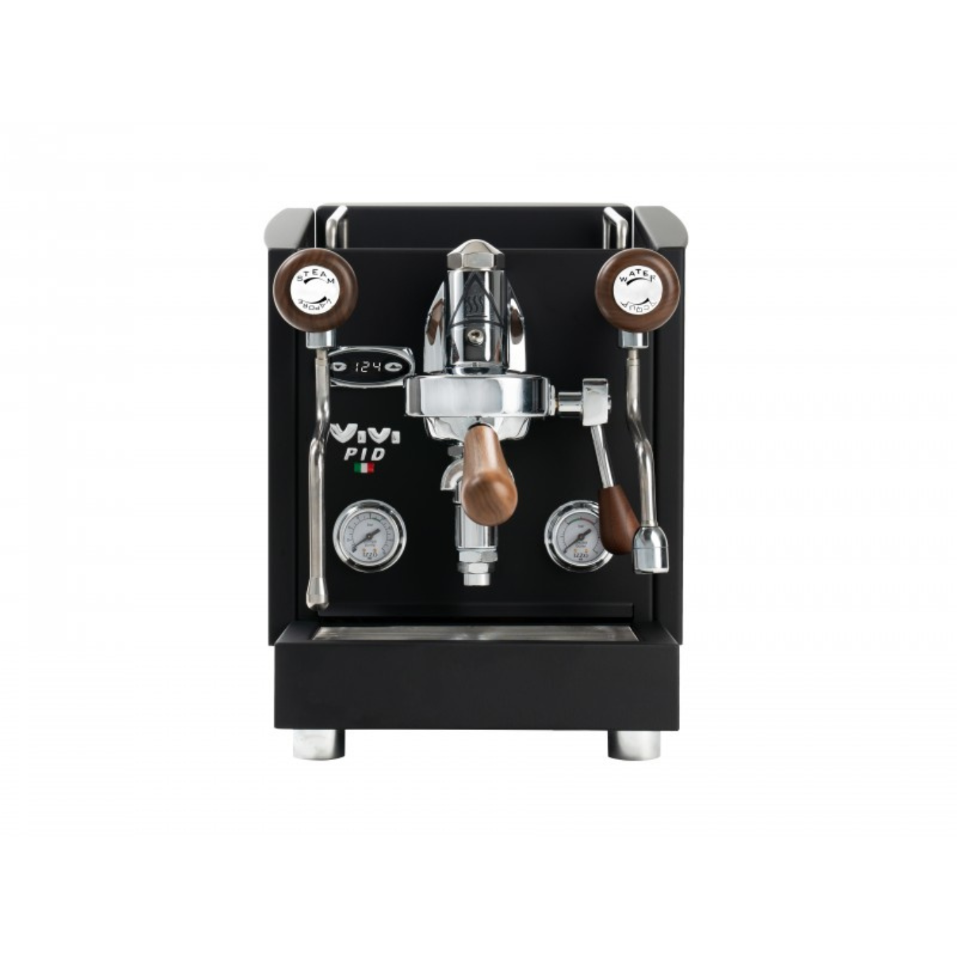 Izzo Vivi PID Plus 1 Group Espresso Machine (Black/Wood knobs