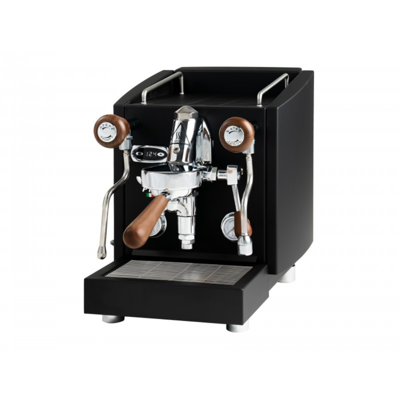 Izzo Vivi PID Plus 1 Group Espresso Machine (Black/Wood knobs)