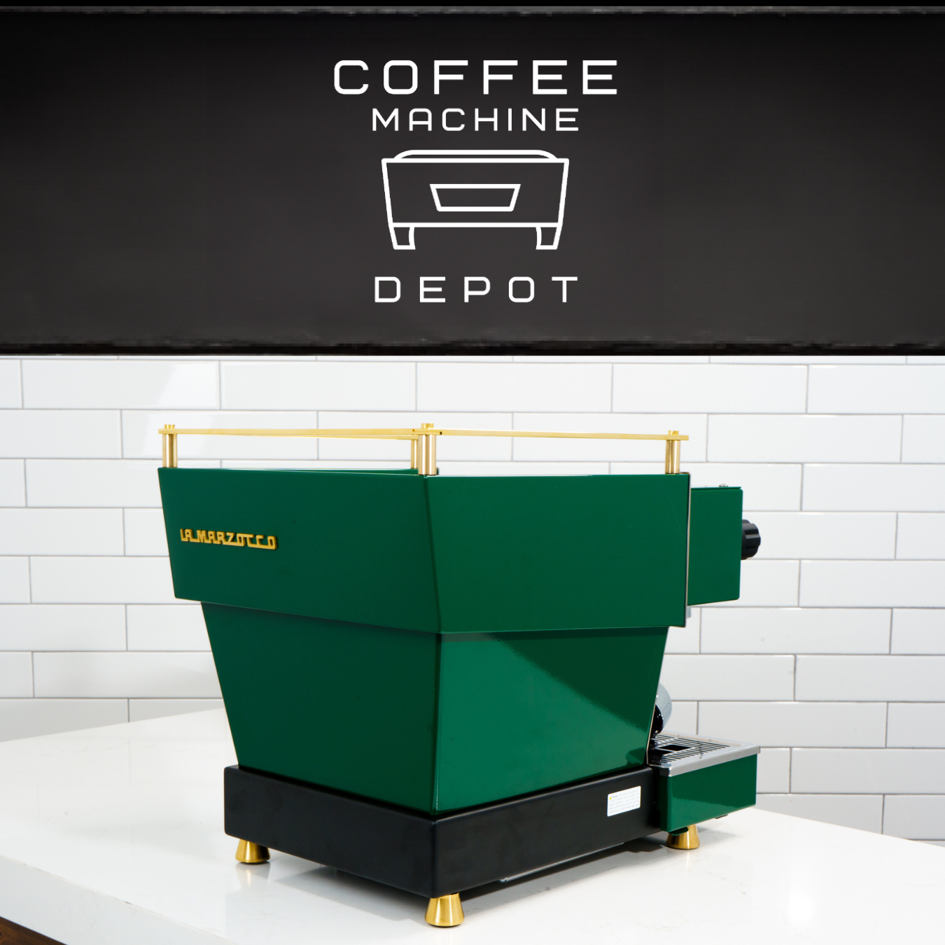 Custom La Marzocco Linea Mini R Home Espresso Machine- Hunter Green & Brass