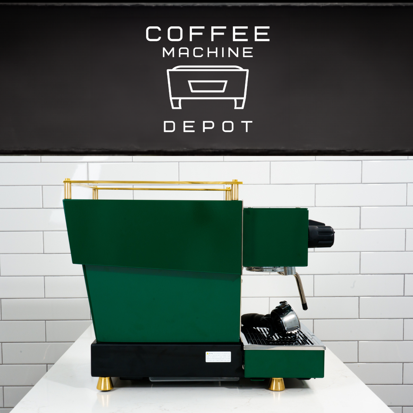 Custom La Marzocco Linea Mini R Home Espresso Machine- Hunter Green & Brass