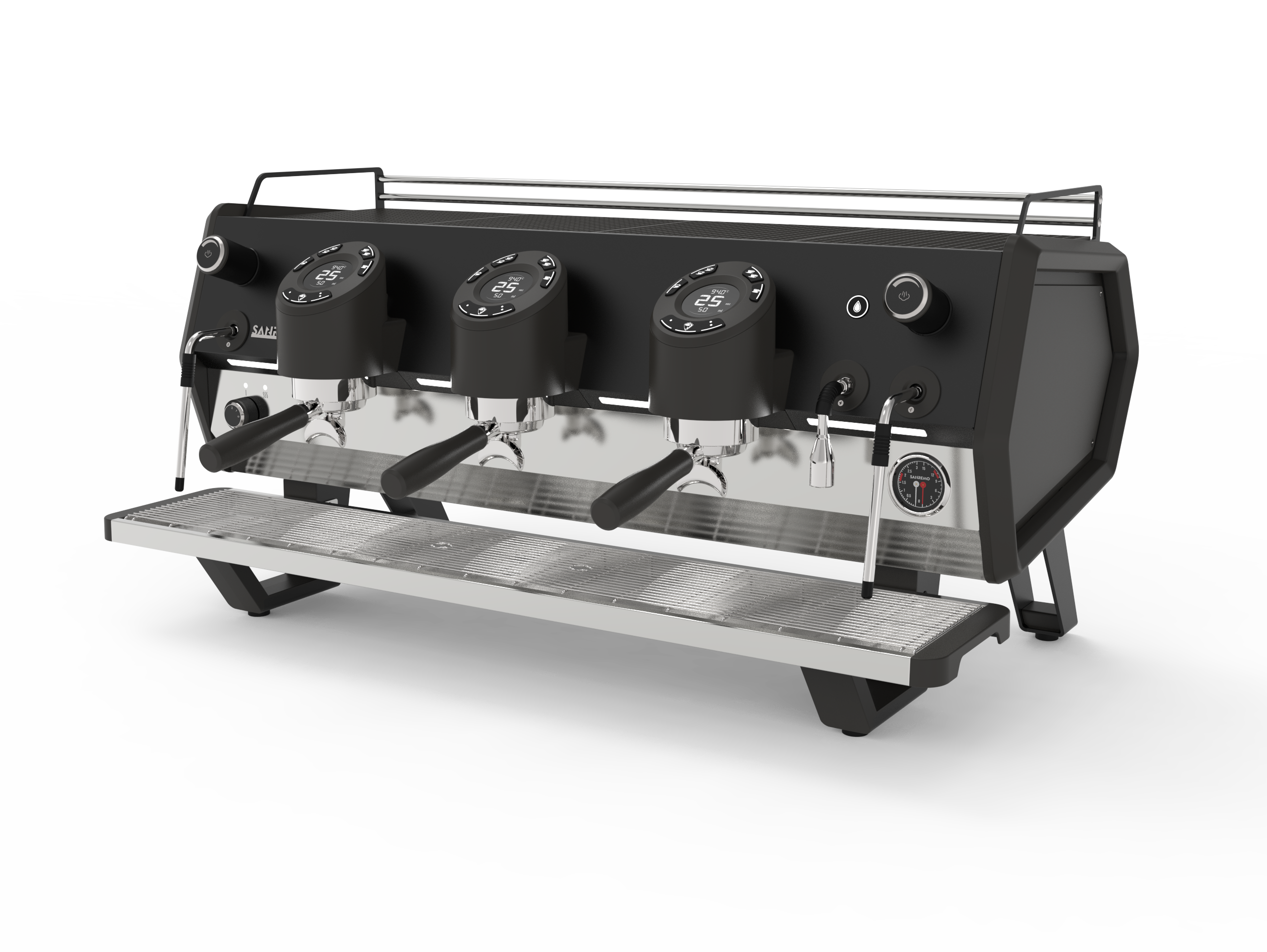 Sanremo D8 Pro 3 Group Commercial Espresso Machine - Total Black