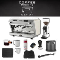 Wega IO 2 Group Machine with Hey Cafe Buddy Grinder Bundle Wega