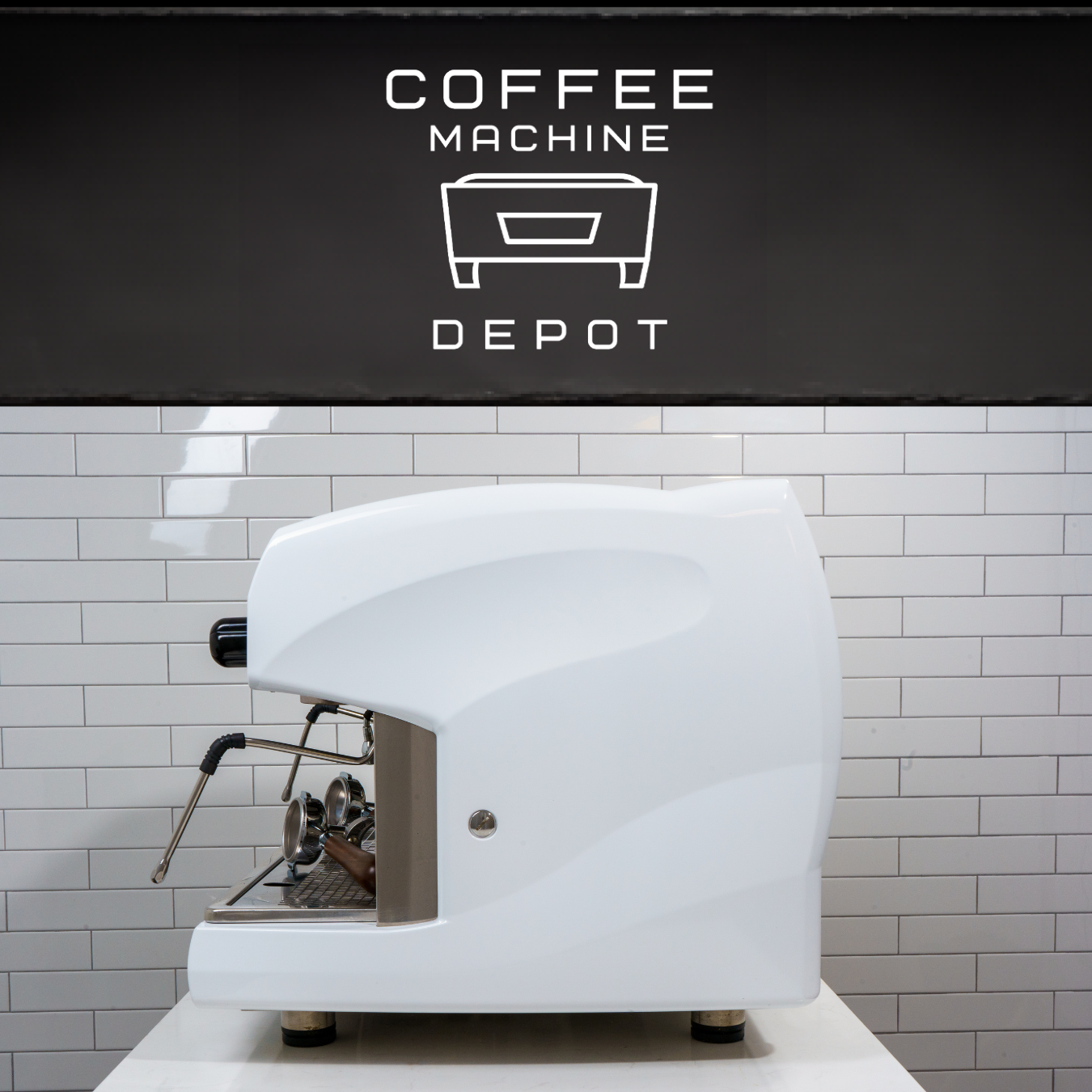 Wega Polaris 2 Group Commercial Espresso Machine (High Cup) Custom White with Wood