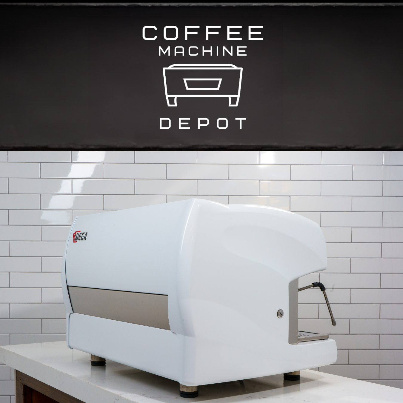 Wega Polaris 2 Group Commercial Espresso Machine (High Cup) Custom White with Wood
