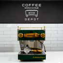 Custom La Marzocco Linea Mini R Home Espresso Machine- Full Hunter Green & Brass