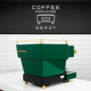 Custom La Marzocco Linea Mini R Home Espresso Machine- Full Hunter Green & Brass