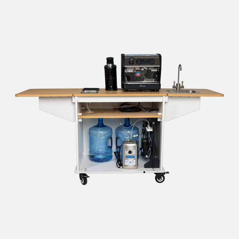 Klassy Kart - Mobile Coffee Espresso Cart (White Turn Key)