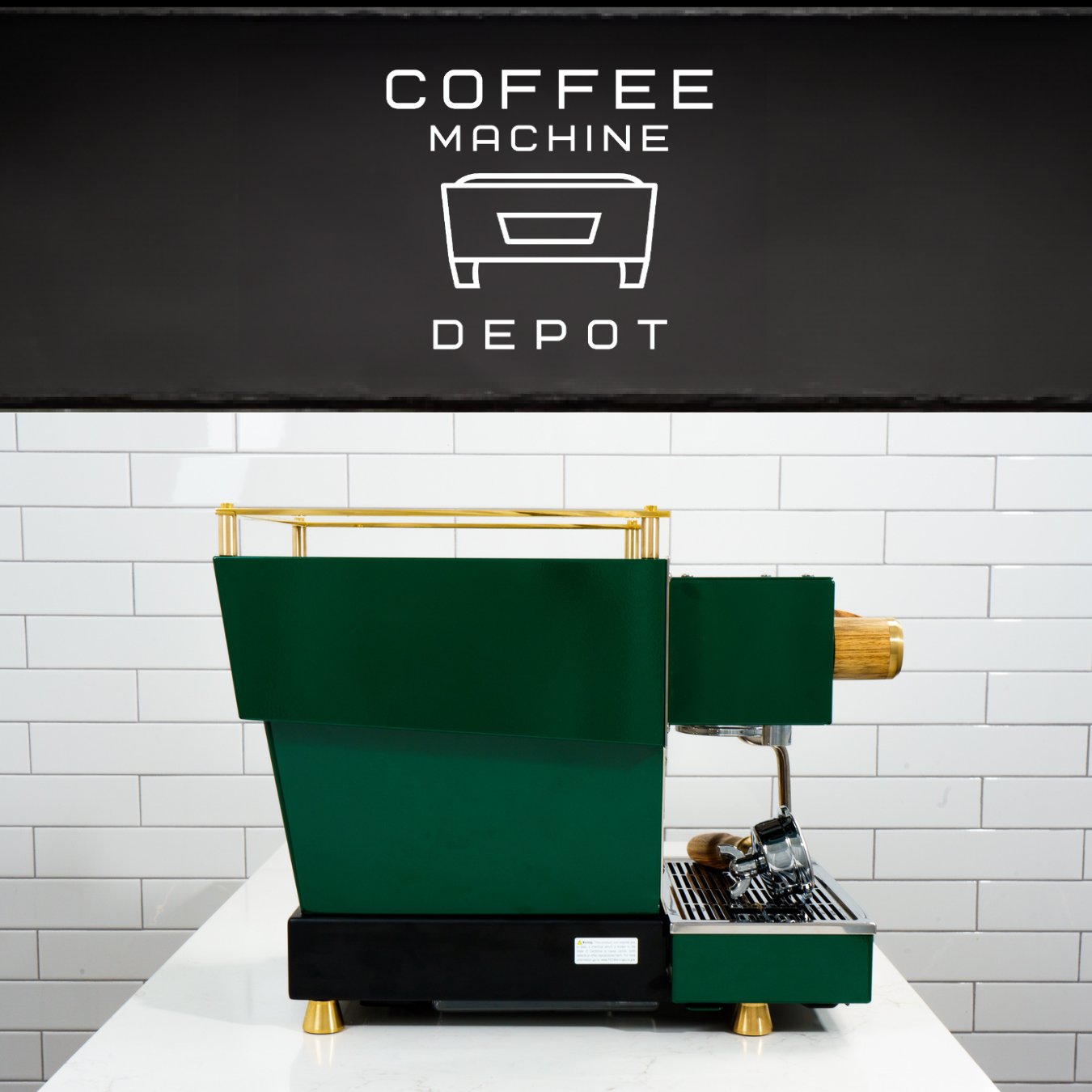 Custom La Marzocco Linea Mini R Home Espresso Machine- Full Hunter Green & Brass