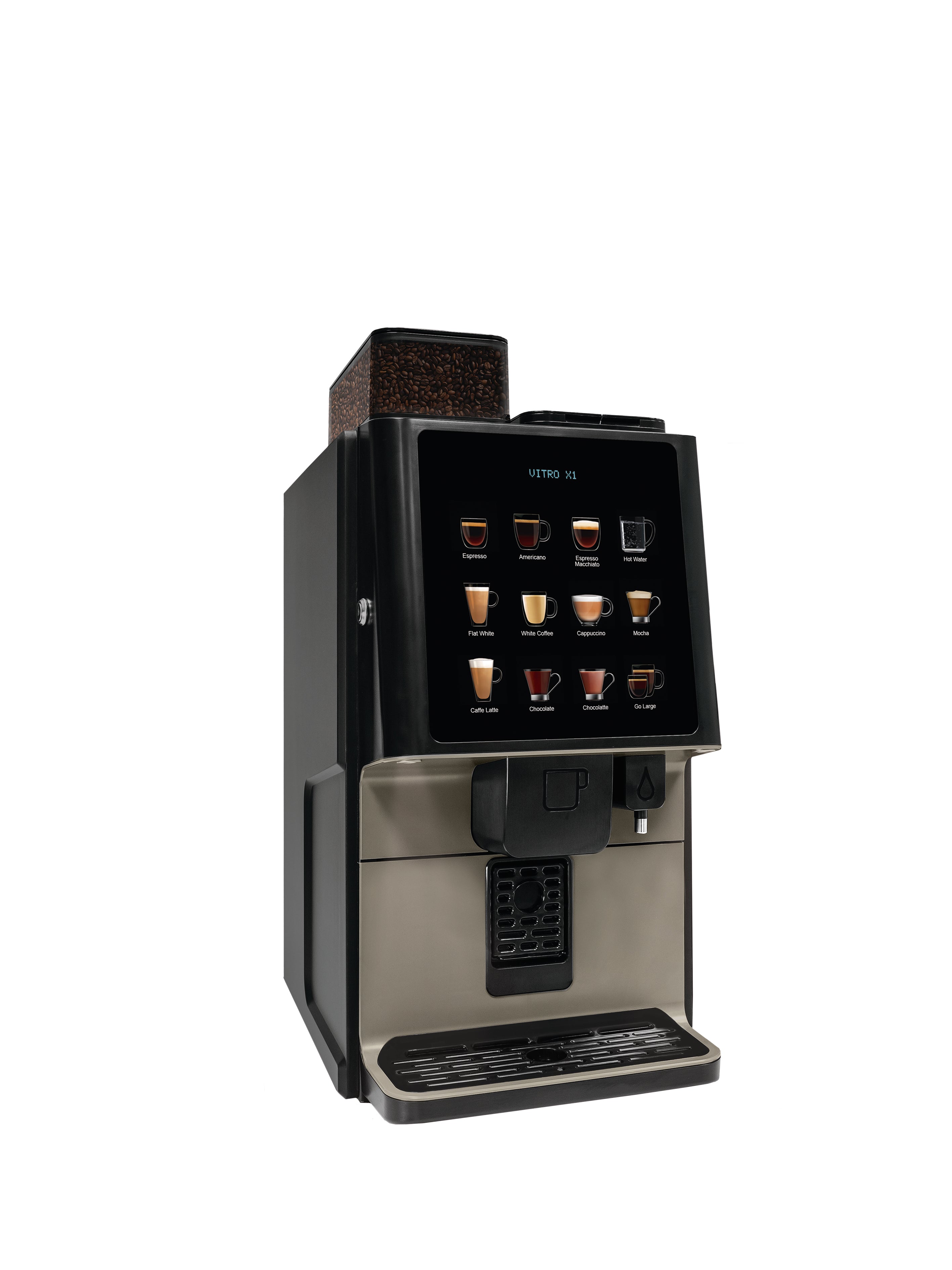 Azkoyen Vitro X1 MIA Super Automatic Espresso Machine – Coffee