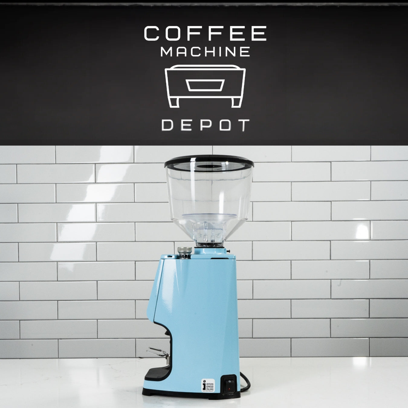 Eureka Atom specialty 65 Commercial Grinder - Sky Blue