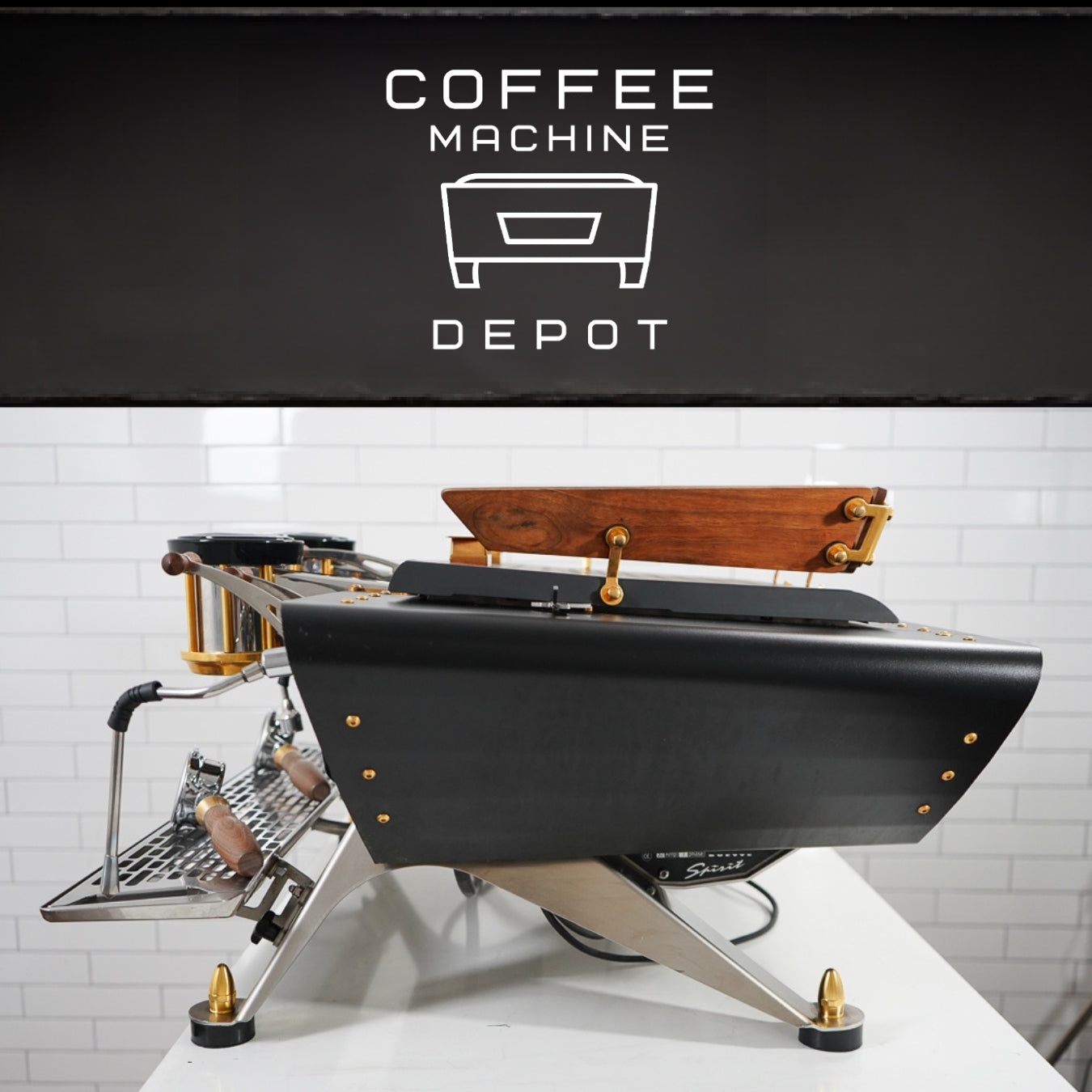 Kees Van Der Westen - Spirit 2 Group AV Commercial Espresso Machine - Fully Custom Black/Brass/Wood