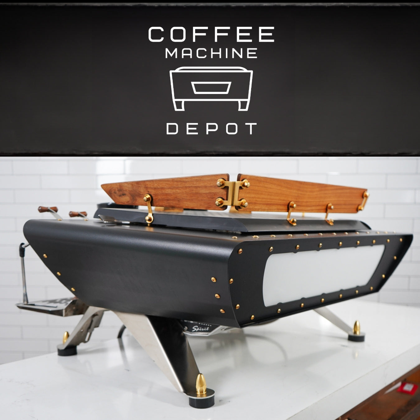Kees Van Der Westen - Spirit 2 Group AV Commercial Espresso Machine - Fully Custom Black/Brass/Wood