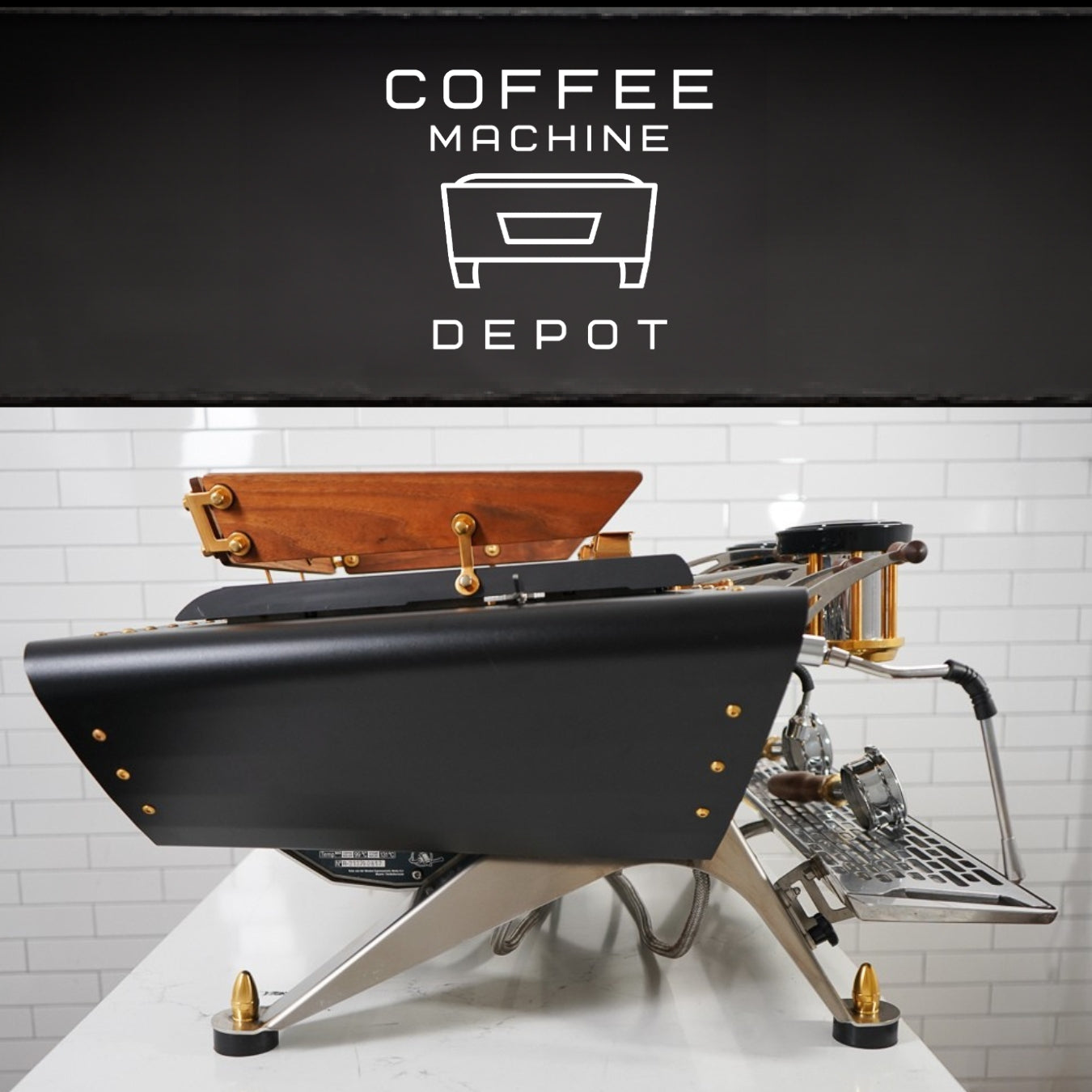 Kees Van Der Westen - Spirit 2 Group AV Commercial Espresso Machine - Fully Custom Black/Brass/Wood