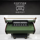 Kees Van Der Westen - Mirage Duette AV 2 Group Commercial Espresso Machine - Custom "Military Green" and Brushed Gold With Oak Wood