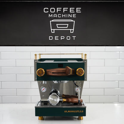 La Marzocco - Linea Mini R - Fully Custom Dark Forest Green with Brass & Wood