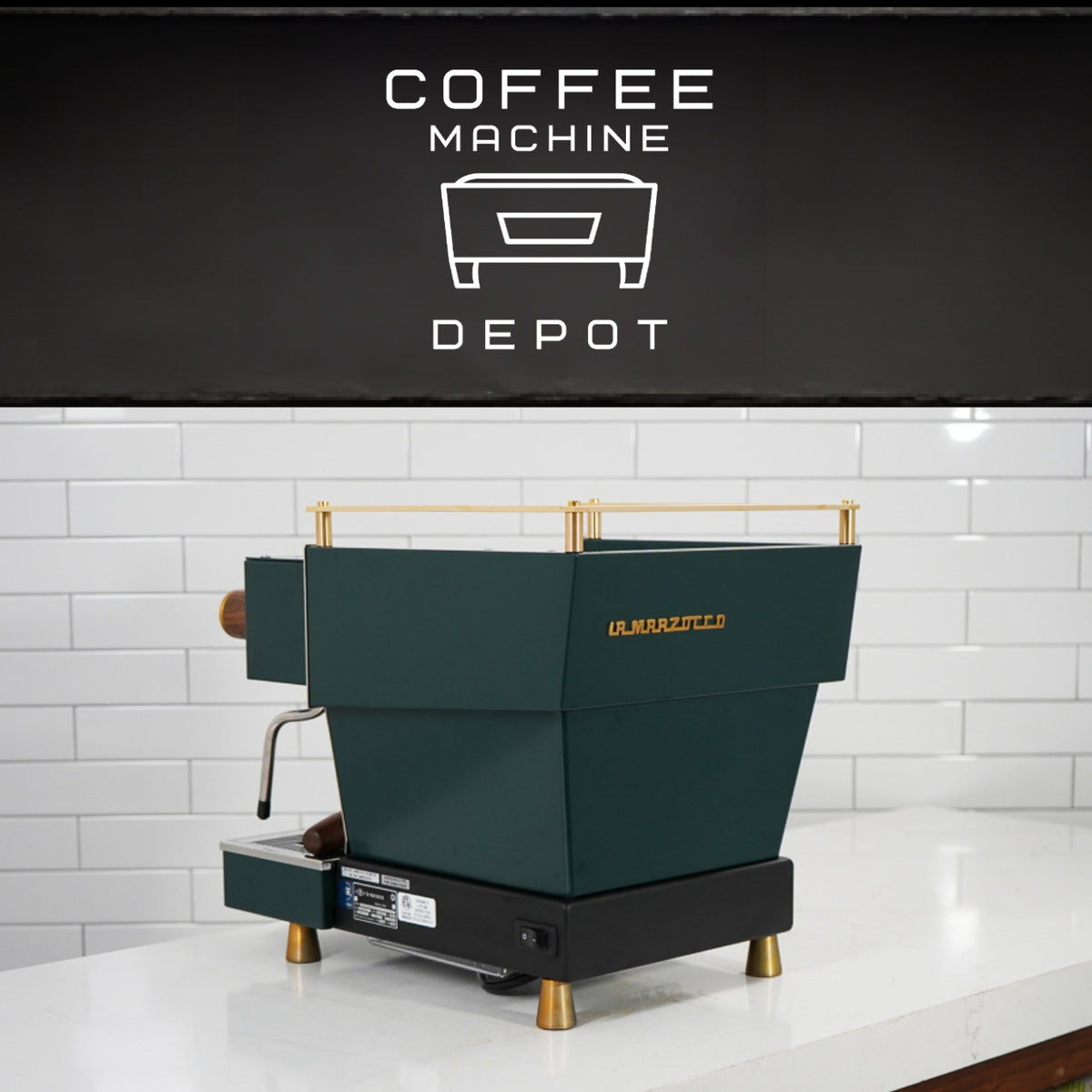La Marzocco - Linea Mini R - Fully Custom Dark Forest Green with Brass & Wood