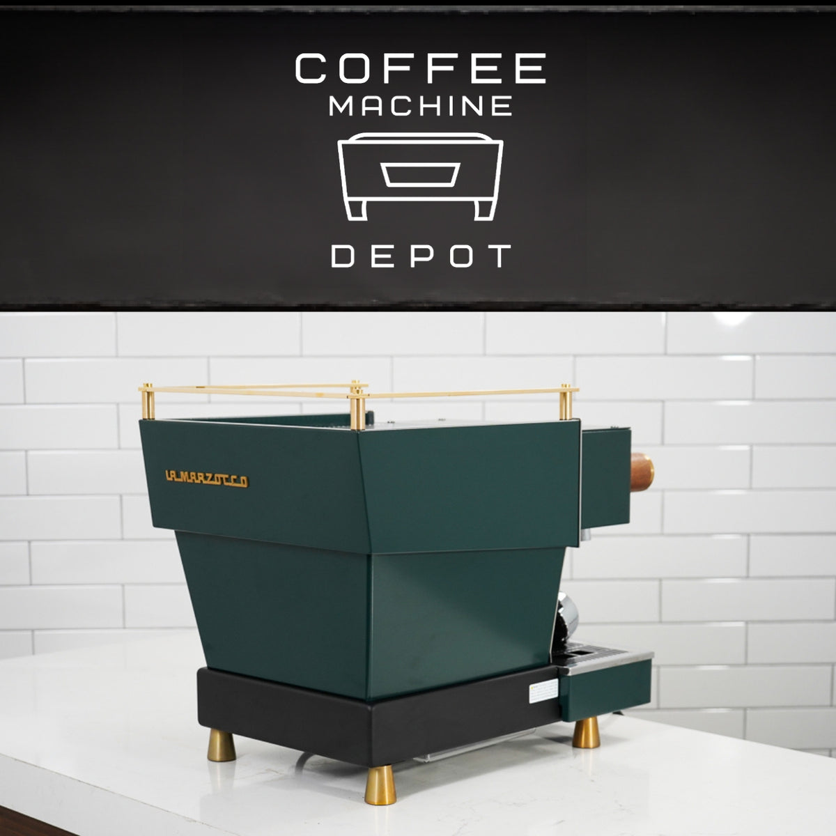 La Marzocco - Linea Mini R - Fully Custom Dark Forest Green with Brass & Wood