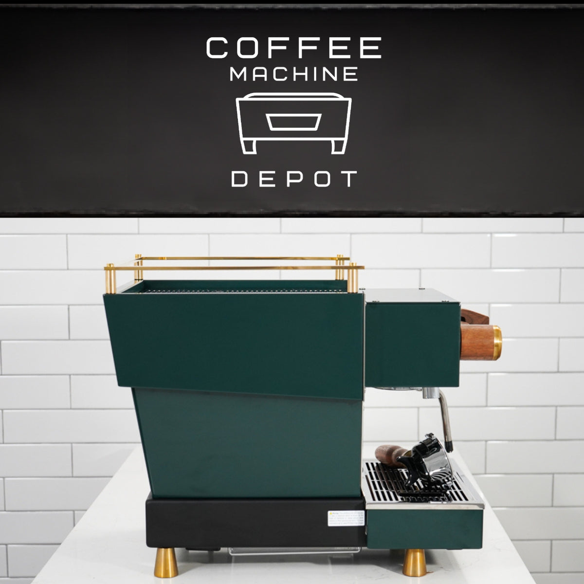 La Marzocco - Linea Mini R - Fully Custom Dark Forest Green with Brass & Wood