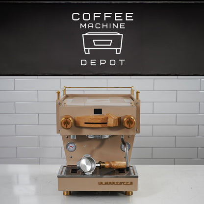 La Marzocco - Linea Mini R- Fully Custom Sand with Gold Accents & Light Oak Wood Kit Espresso Machine