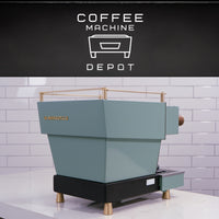 La Marzocco Linea Mini R- Custom Vintage Green with Walnut and Brass Home Espresso Machine