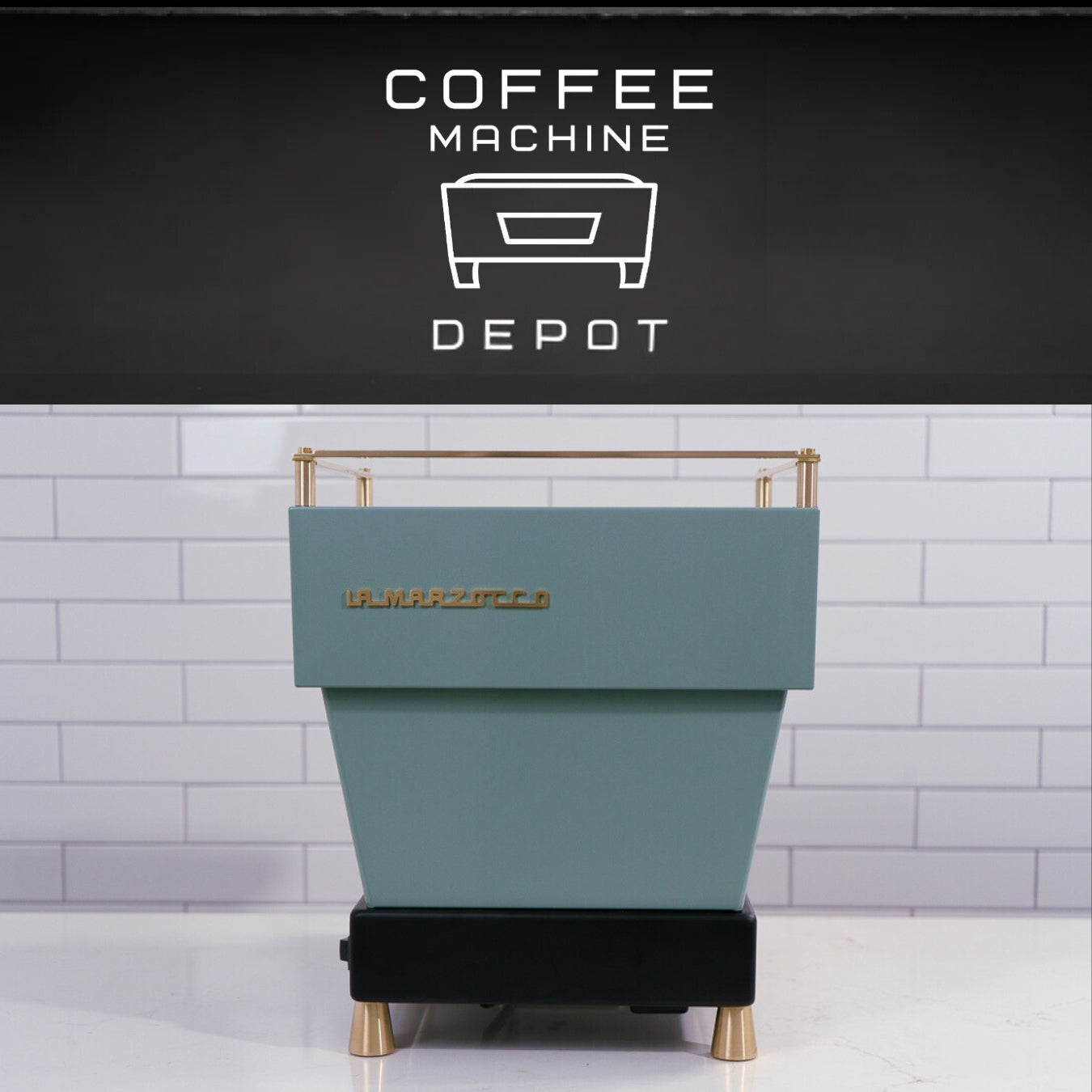 La Marzocco Linea Mini R- Custom Vintage Green with Walnut and Brass Home Espresso Machine