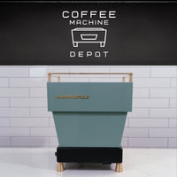 La Marzocco Linea Mini R- Custom Vintage Green with Walnut and Brass Home Espresso Machine