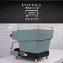 La Marzocco Linea Mini R- Custom Vintage Green with Walnut and Brass Home Espresso Machine
