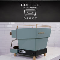 La Marzocco Linea Mini R- Custom Vintage Green with Walnut and Brass Home Espresso Machine