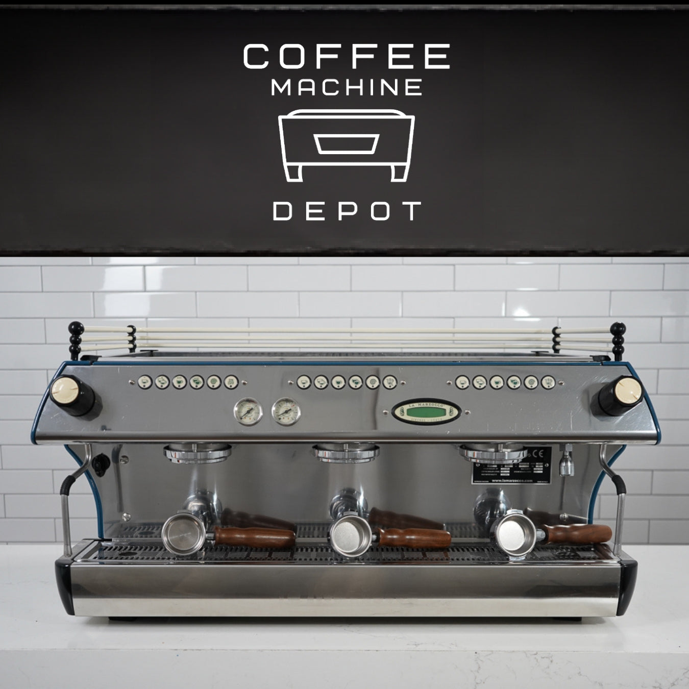 La Marzocco - FB80 AV 3 Group Espresso Machine – Custom Blue and Cream