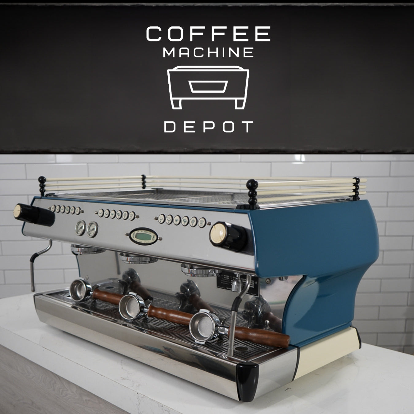 La Marzocco - FB80 AV 3 Group Espresso Machine – Custom Blue and Cream