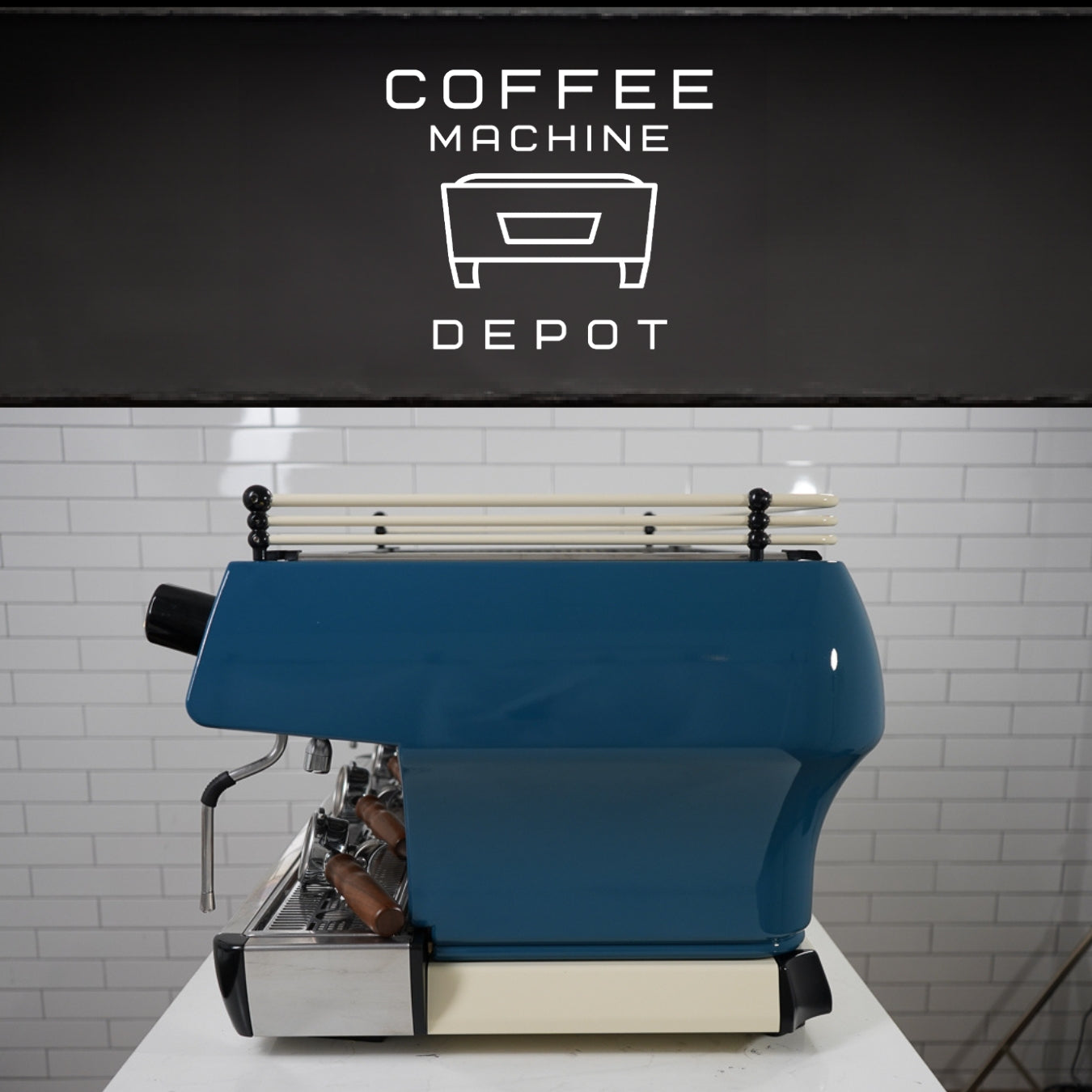 La Marzocco - FB80 AV 3 Group Espresso Machine – Custom Blue and Cream